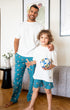 Boys summer pajama set Off White t-shirt + Football shorts